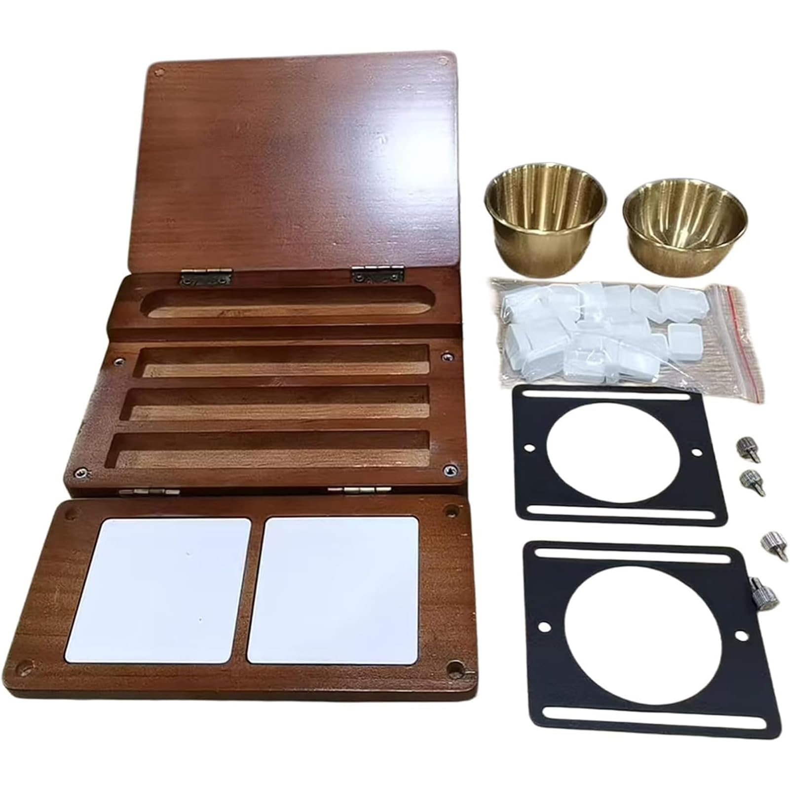 Boîte à Palette Aquarelle en Bois, Boîte de Peinture Portable de Voyage