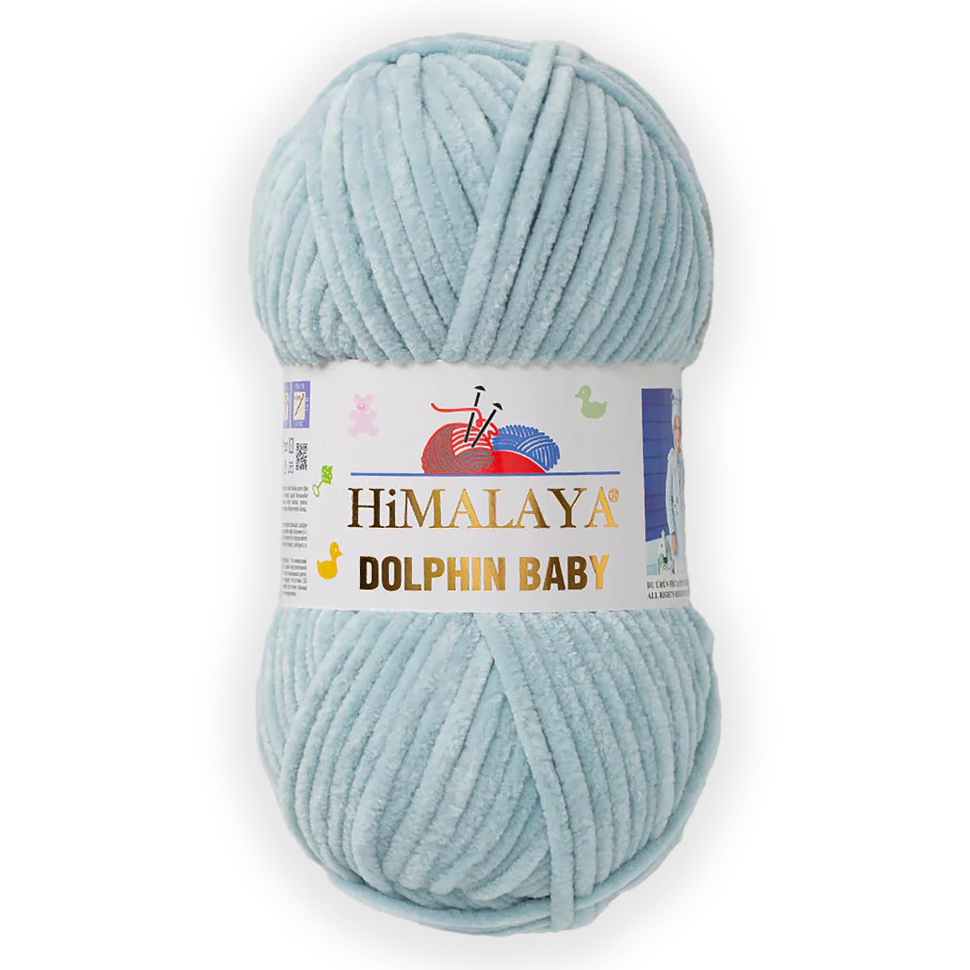 1 Skein/Pack Himalaya Dolphin Baby Chenille Yarn, Each Ball 100 gr (3.5 oz), 120 m (132 Yards), 100% Polyester, Super Bulky Baby Blanket Velvet