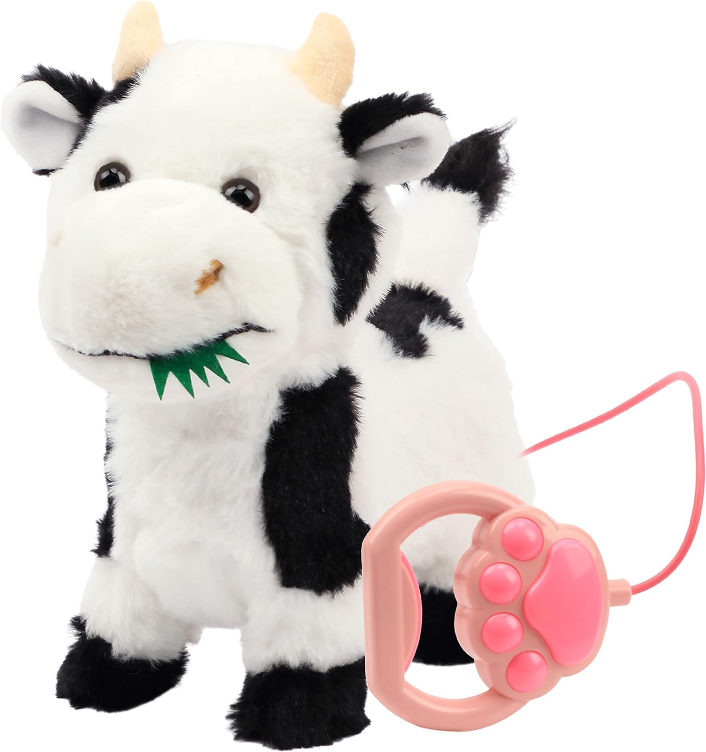 Hopearl Walking Cow Interactive Electronic Pet Singing Toy Remote Control Leash Animated Musical Nodding Moo Wagging Tail Touch Recognition Gifts for Toddlers Birthday, 9'' - Image 6
