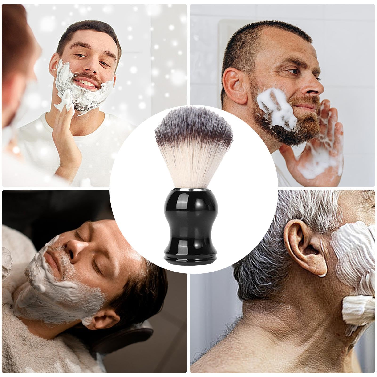 Pennello Da Barba In Tasso Manico Ergonomico Setole Morbide Per Crema E | Pennello Da Rasatura Per Uomo Barbuto Portatile Festa Del Papà Compleanno San Uomini Barbuti