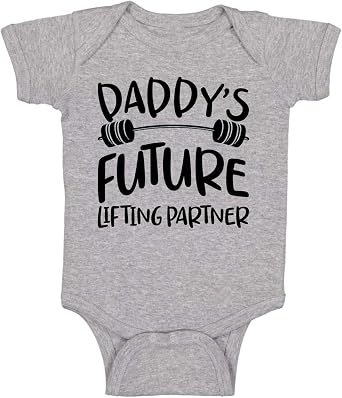 Daddys Future Lifting Partner - Funny Baby Essentials Bodysuit - Baby Girl Clothes Boy Romper