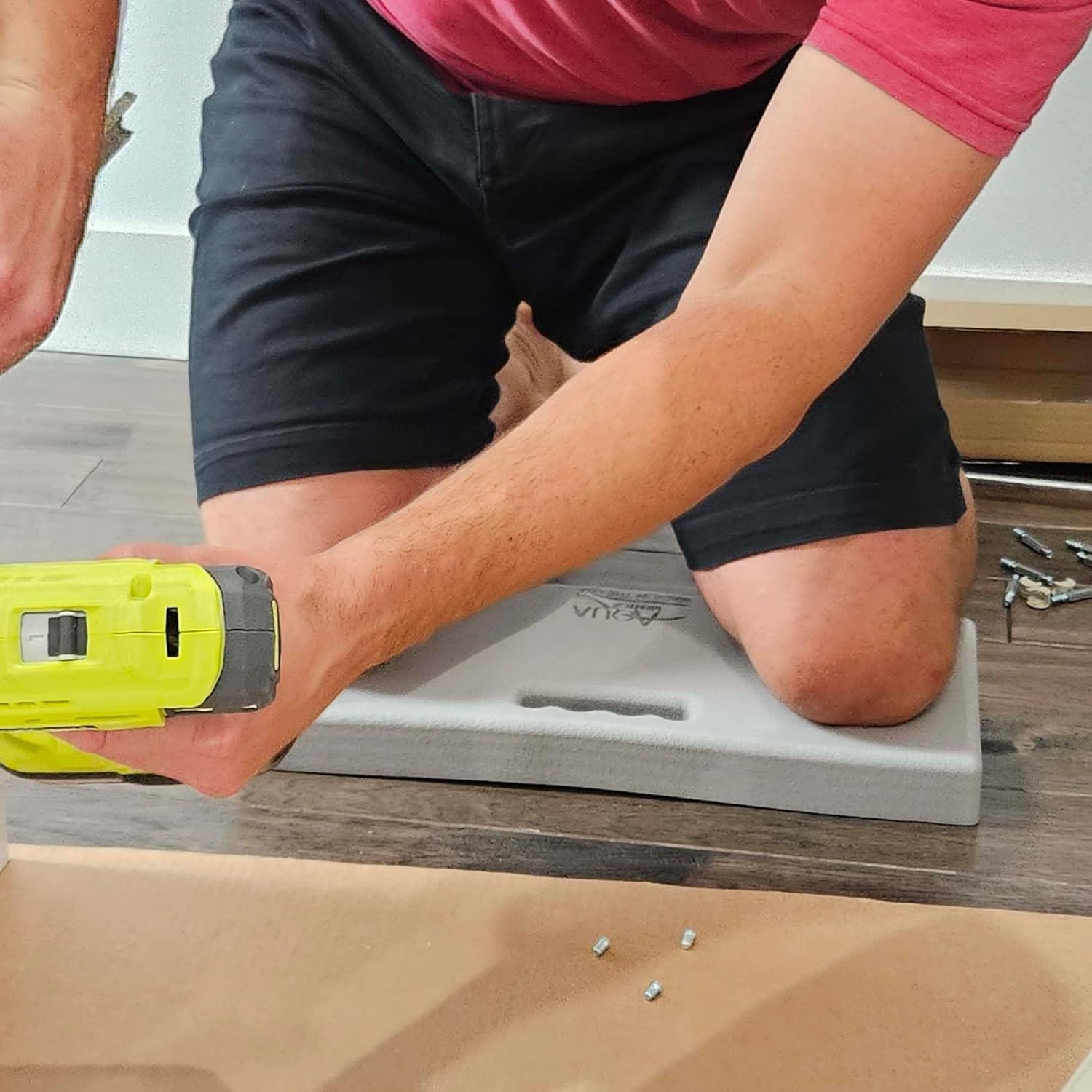 Kneeling Pad - Made in The USA - Firm, Durable and Thick Garden or Mechanics Foam Kneeling Pad, Great for Use Around The House, Garden, Job or Shop(17.5” x 12.0” x 1.5”, Gray, 4-Pack)