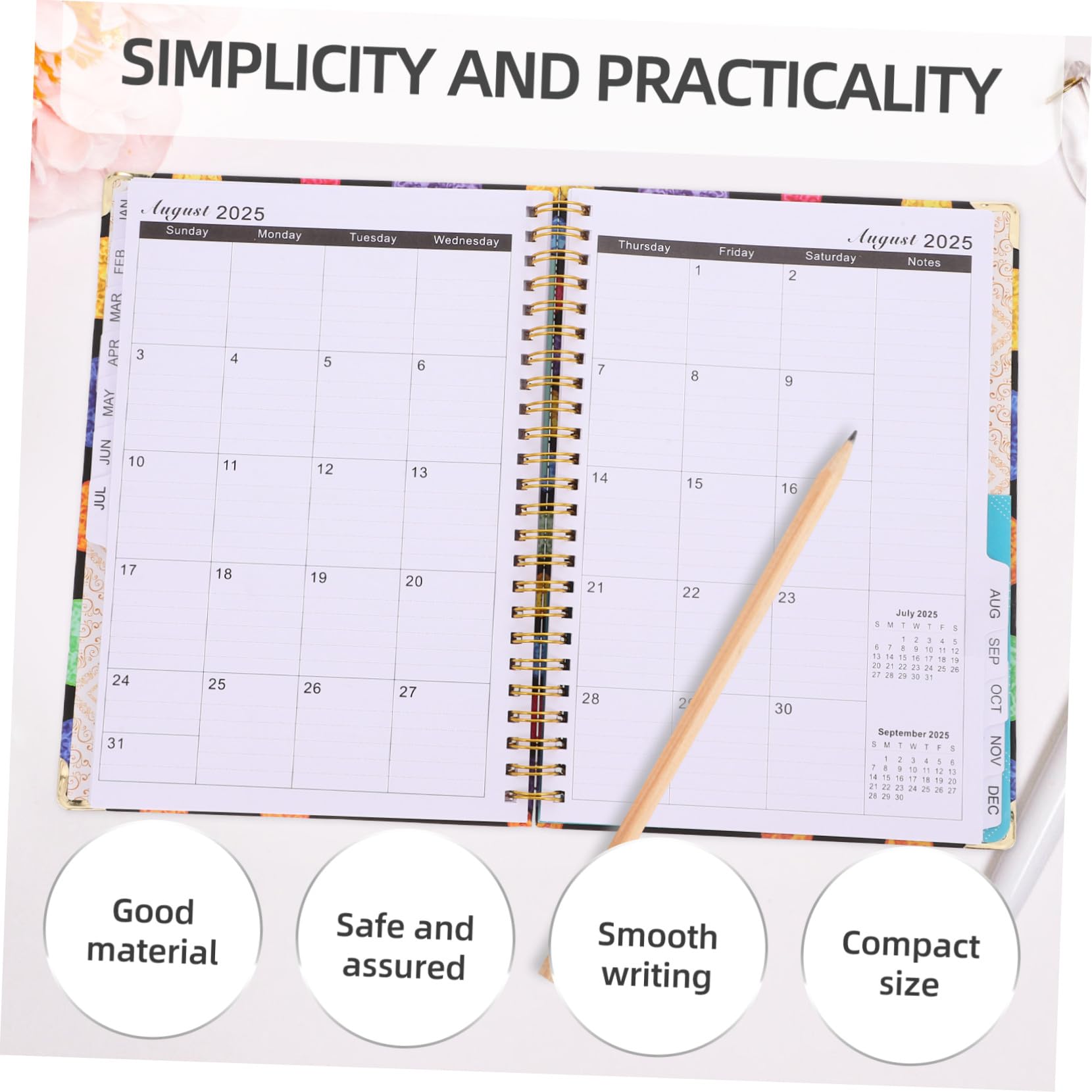 3 Stück Planer Spiralnotizbuch Tagesagenda Stundenplaner für Schule Büro Zuhause Blatt Blaue Himmel Akademischer Lehrerplaner Terminkalender Wochenplaner