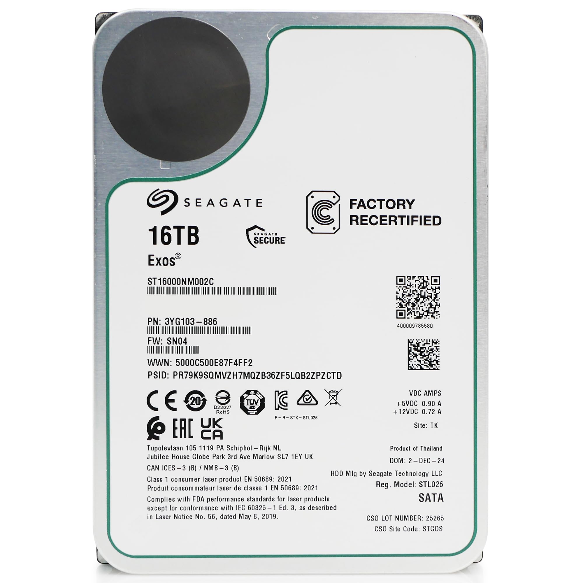 メ*り様 seagate exos x16 16TB HDD Amazon.com: Seagate (Recertified) Exos X16 16TB 7200 RPM