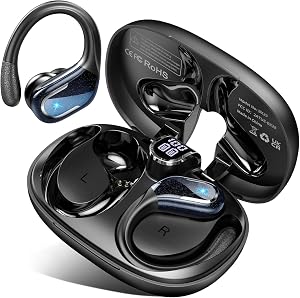 💎 78% MEGA DEAL! Cuffie Bluetooth 5.4 Sport, Auricolari Bluetooth 75 Ore HiFi Stereo,Cuffie Wireless Impermeabili IPX8,4 ENC Cancellazione Rumore Mic,Con Display a LED, Headphones Per Corsa e Sport Estremi, USB-C