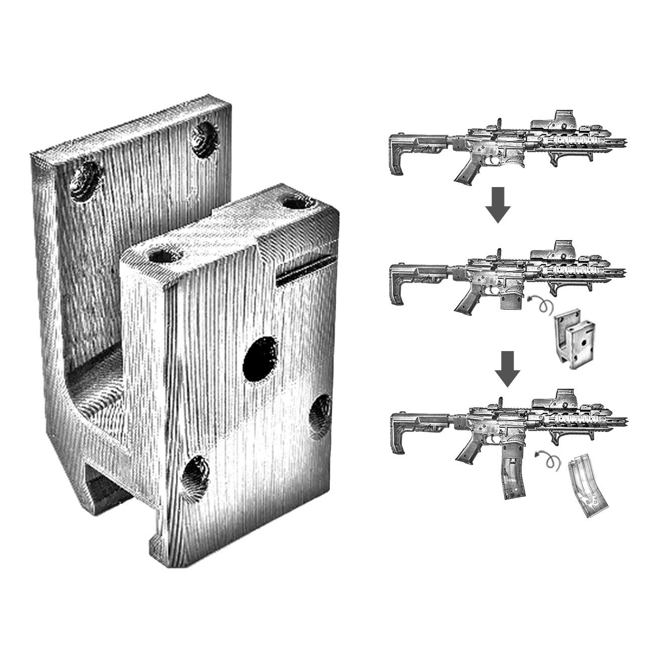 Buy Jisell AR15 Rifle Gun Wall Mount Storage Wall Rack Holder Musket