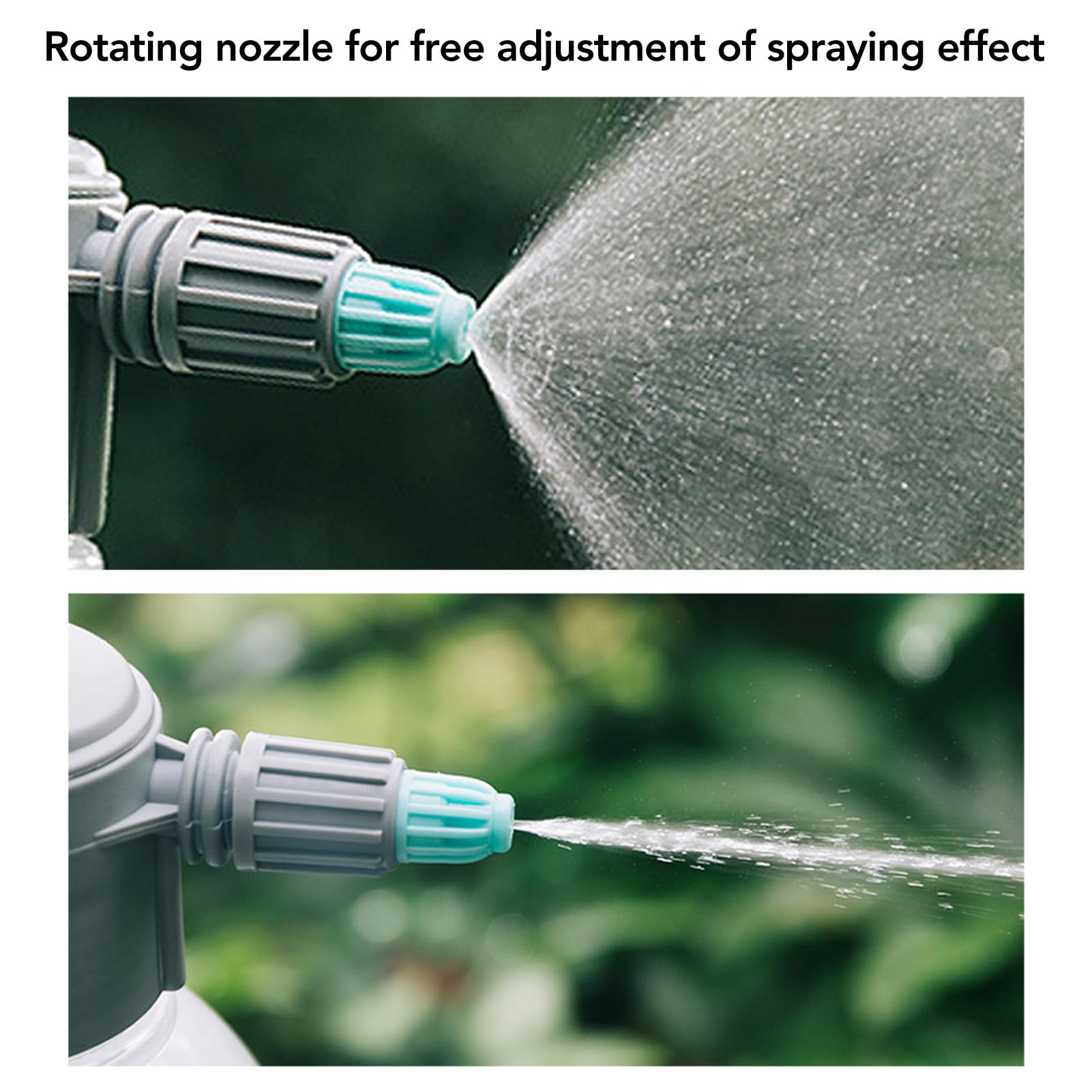 Spruzzatore a Pompa Manuale, Pompa Portatile da 2 Litri con Asta di Prolunga, Bottiglia a Spruzzo D'acqua a Pressione per la Pulizia Domestica di Giardinaggio Interno Ed Esterno