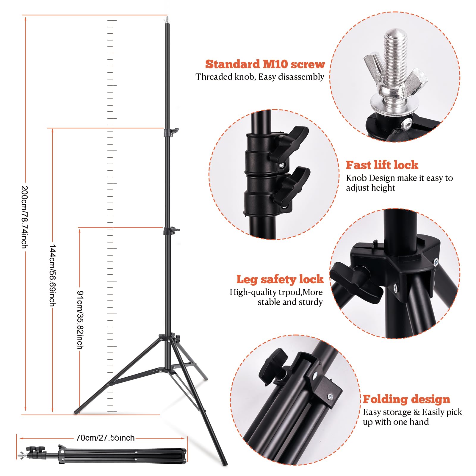 Supporto Per Sfondo 2x2M - Kit Completo Con Treppiedi, Clip E Sacchi Sabbia Per Foto - Foto 2