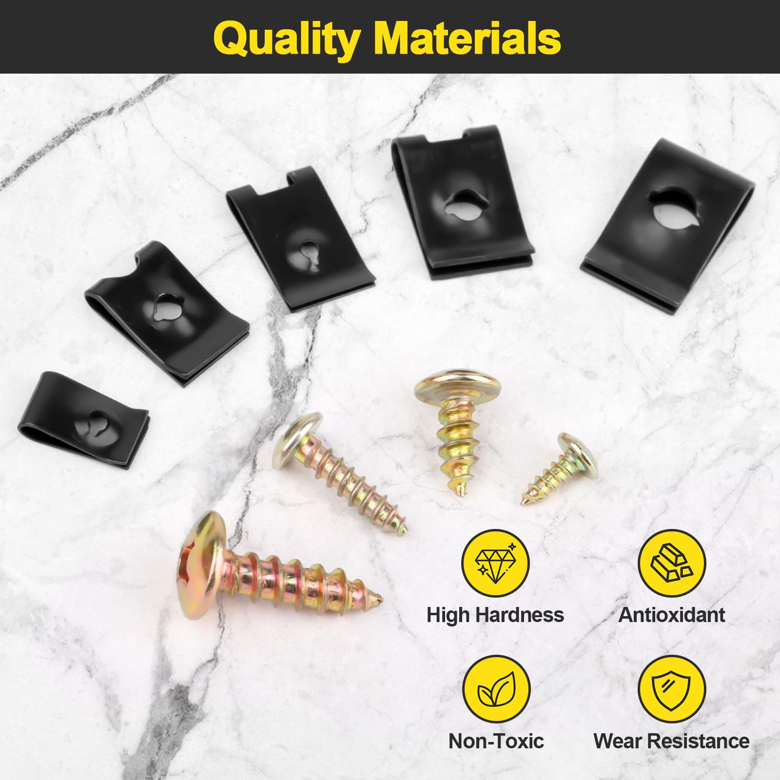 Kit 170 Pezzi Viti E Clip A U Per Auto - Acciaio Inox, Per Carrozzeria E Interni