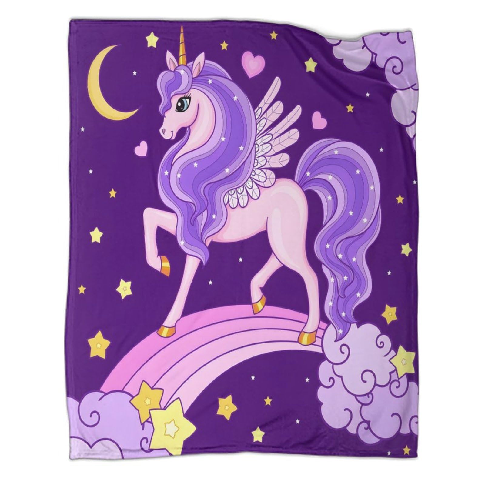 Plaid chaud licorne rose jeté de canapé 3d pour les moments lecture et soirées cinéma des enfants