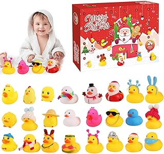 Duck Advent Calendar, 2023 Christmas Rubber Duck Advent Calendar, Christmas Countdown Toys, 24 Rubber Ducks Bath Toys, Christmas Duck Calander, Rubber Ducks, Creative Christmas Calendar Decorative