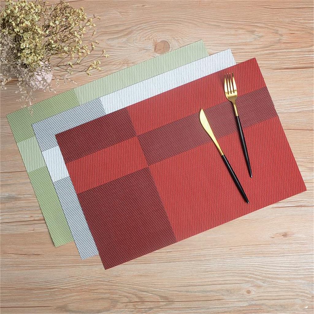 Stripe Series Table Mat PVC Hotel Western Food Cushion European Heat Insulation Plastic Plate