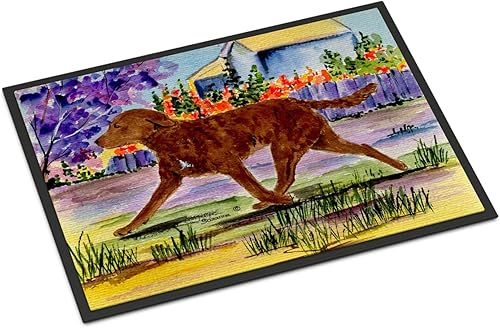 Caroline's Treasures SS8435MAT - Tapete Chesapeake Bay Retriever de 18 x 27 pulgadas, para interiores y exteriores, para entrada, antideslizante,