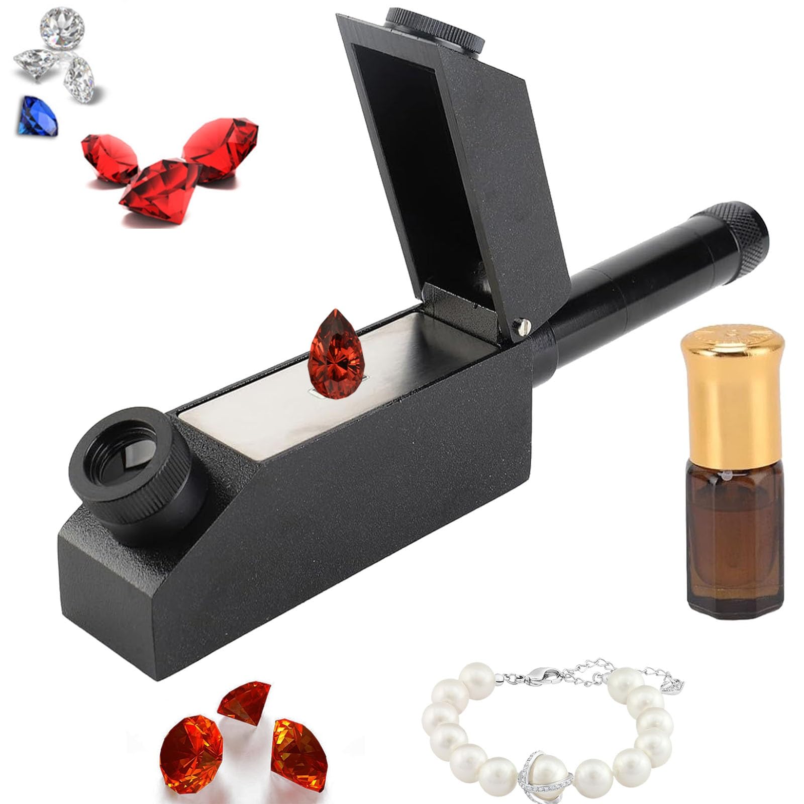 Rifrattometro portatile per metalli preziosi, rilevatore di diamanti ad alta precisione, campo di misurazione da 1,30 a 1,81, tester essenziale per pietre preziose