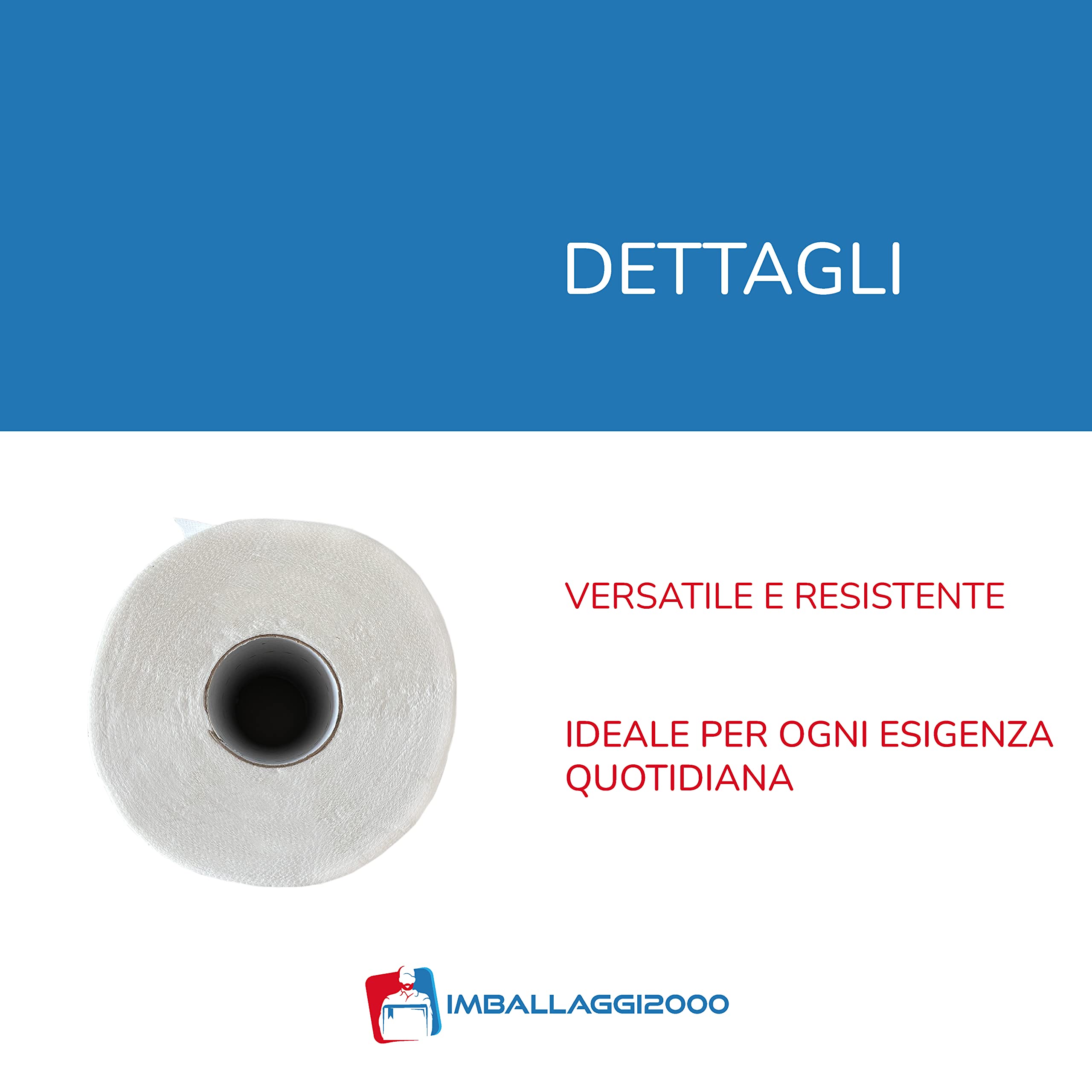 IMBALLAGGI 2000 - Maciste Rotoloni Asciugatutto 12 Pz x 250 Strappi 20x22 cm, Carta Cucina 2 Veli in Cellulosa Assorbente, Bobina 20Hx18Ø - Rotoli Carta Casa ad Uso Domestico, Panno per Pulizia Cucina
