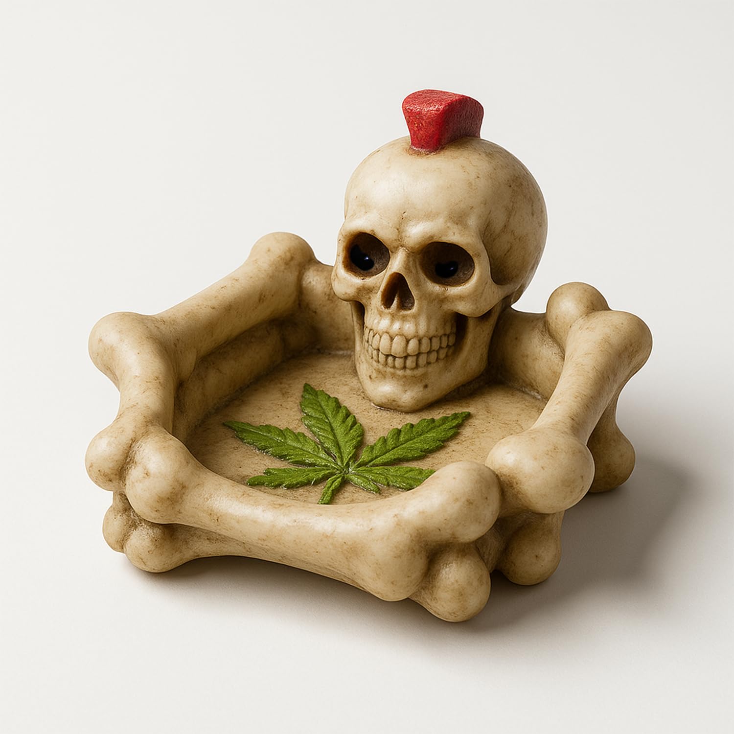 YellowCult Skull Ashtray with Bone Design, Gothic Resin Smoking Ash Tray for Balcony Office Desktop Home Parties, Cool Cigarette Holder Skeleton Decor Gift for Smokers, Halloween, Horror Fans-image-36