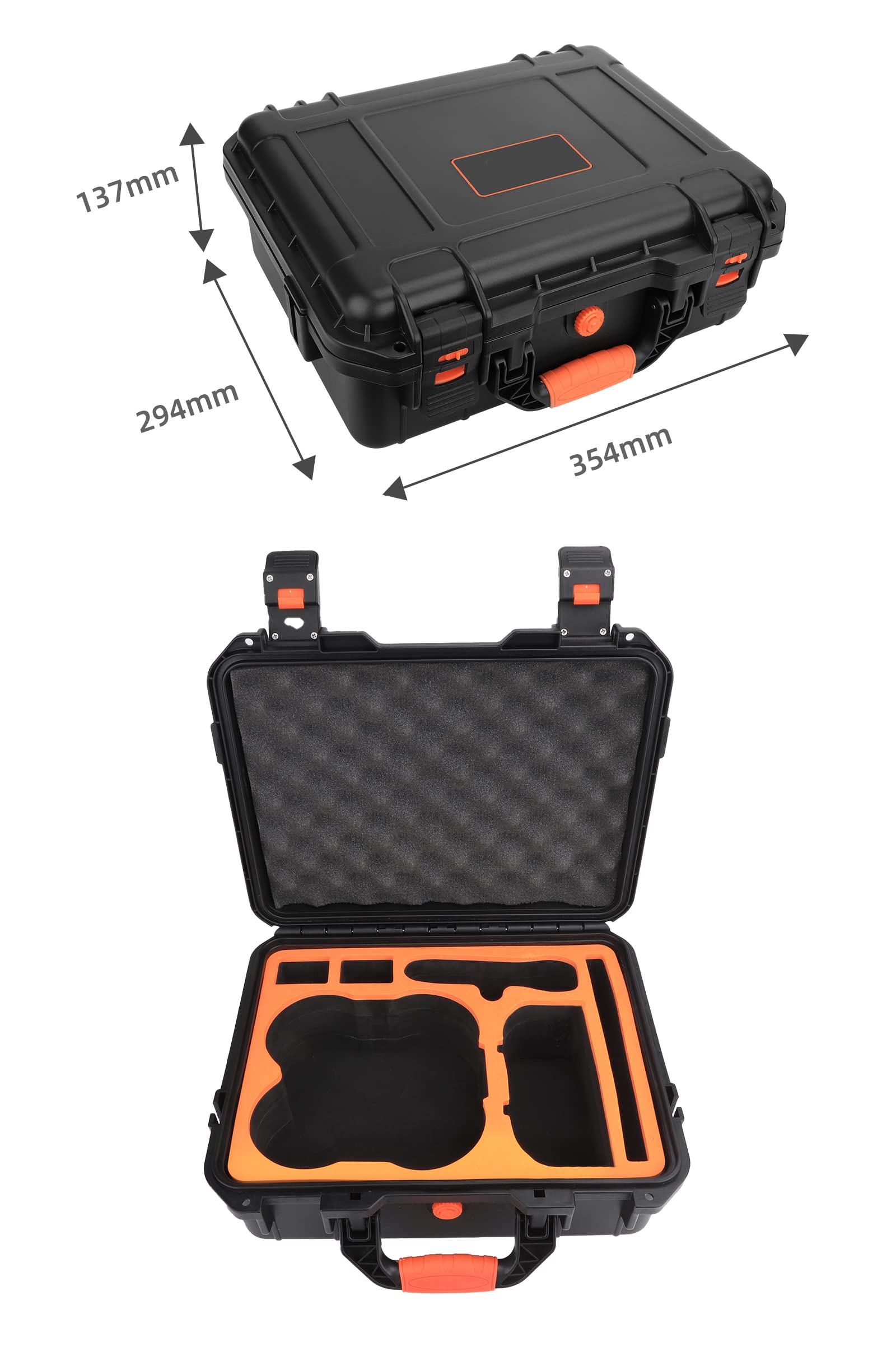 Custodia rigida impermeabile per DJI Avata Goggles V2 Pro-View Fly Smart Combo Custodia per Drone Antigraffio Antiurto Antivibrazione, Nero , valigia