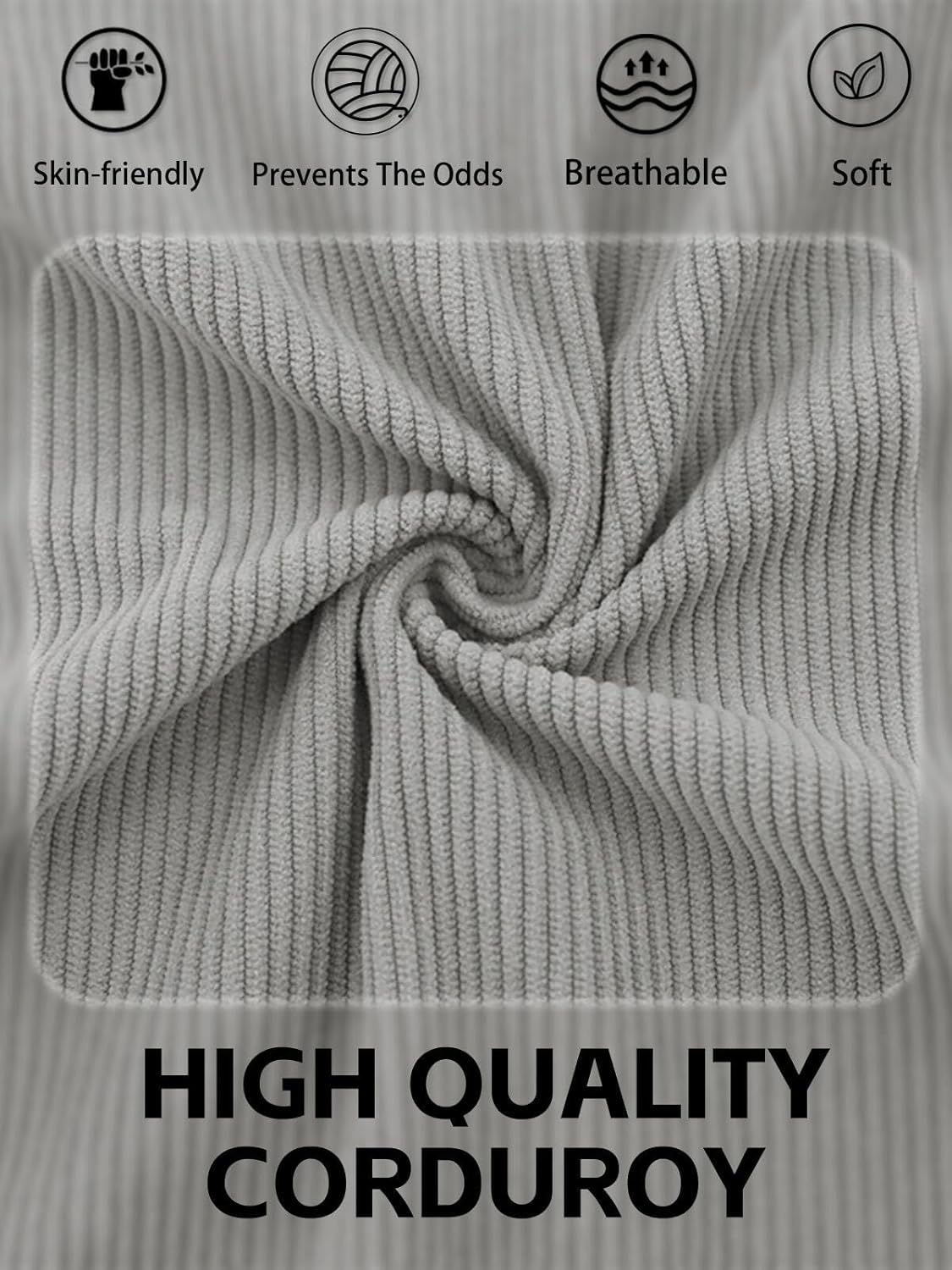 TAFLE Men's Quarter Zipper Pullover Corduroy Mock Neck Sweatshirt Spring Autumn Casual Knit Long Sleeve Polo Shirt - Image 6