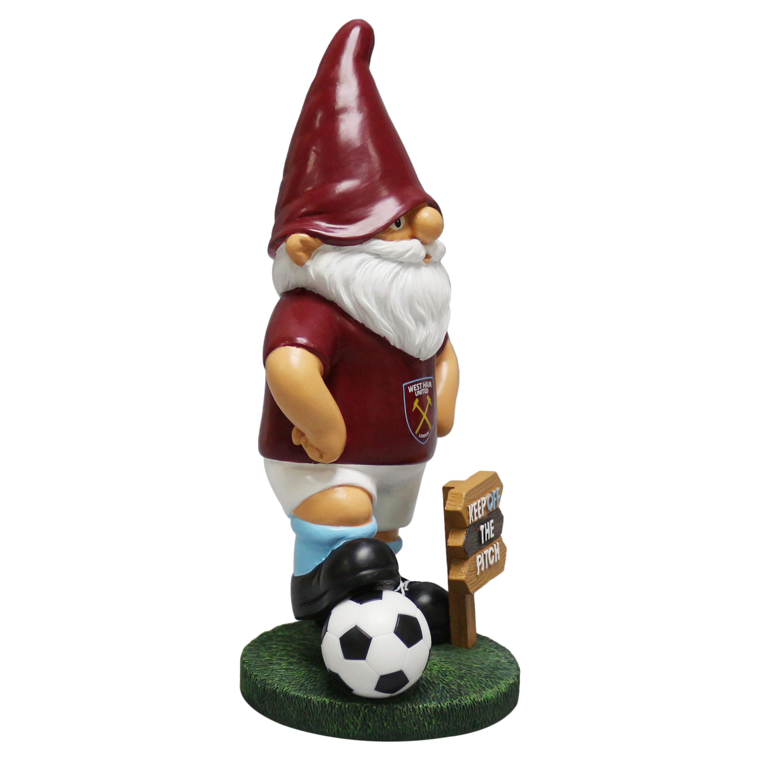 FOCO EPL West Ham United Football Premier League Championship Keep Off The Pitch Garden Gnome Ornament Indoor/Outdoor… - Image 3