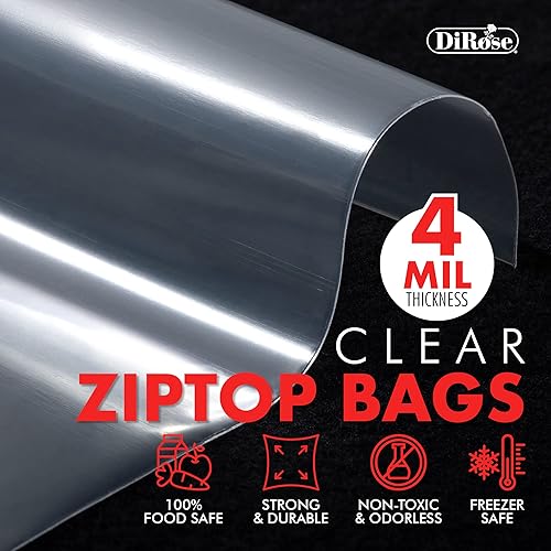 Miniatura 3 de Bolsas de polietileno con cierre de cremallera, 2.5 x 3 pulgadas (100 unidades), 4 mil, bolsas de plástico con cierre de cremallera, bolsas de