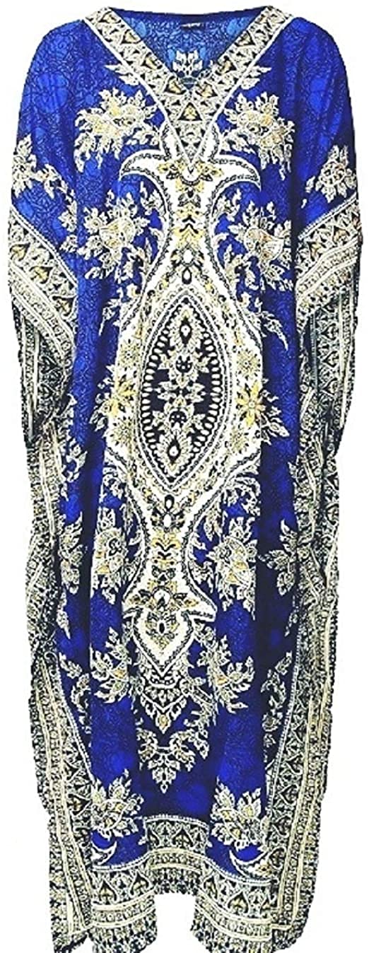 GenericUkal Ladies Long Kaftans Kimono Maxi Style Dresses Women in Regular to Plus Size Cover up