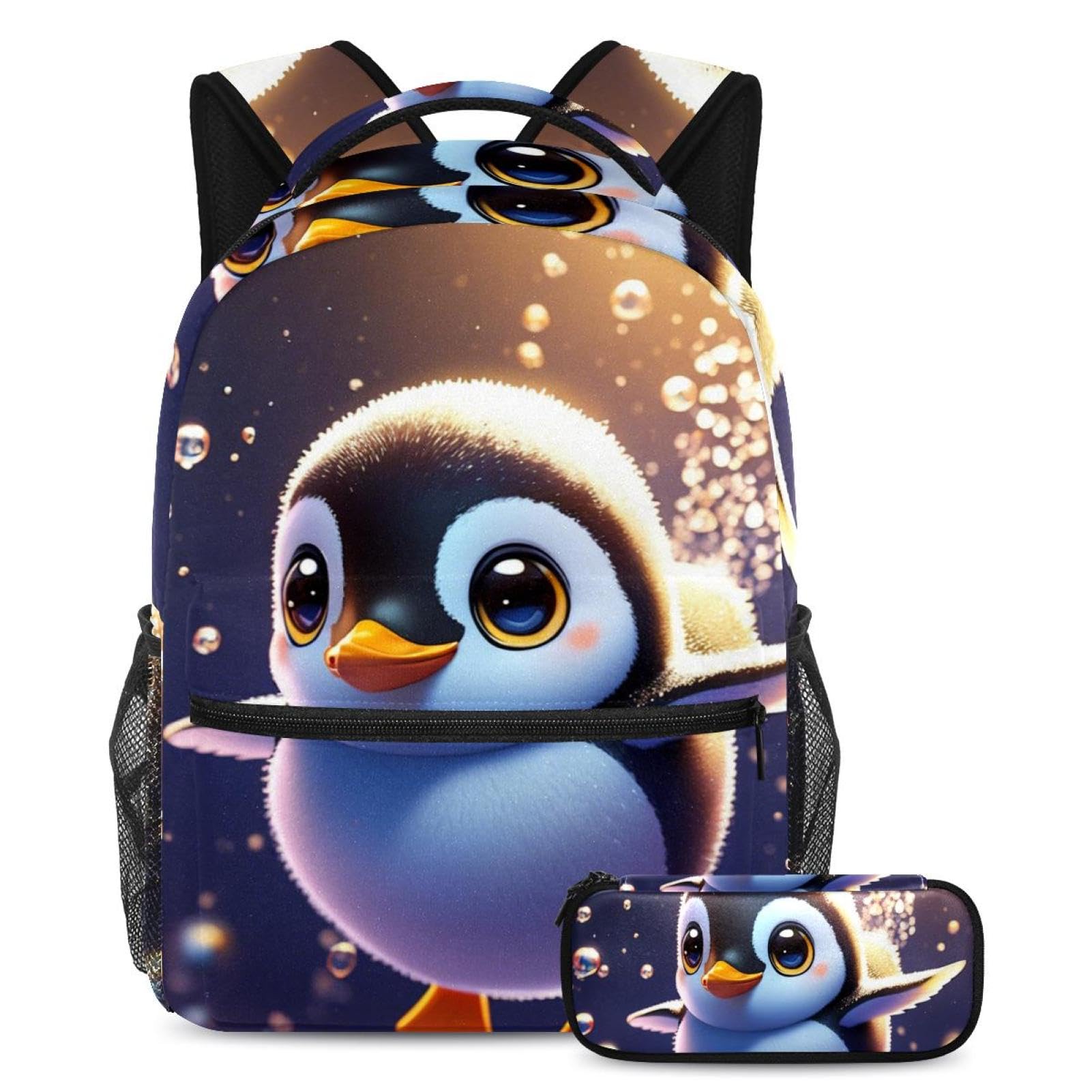 Sac de voyage indispensable étudiant et école imprimé pingouin pour les trajets quotidiens