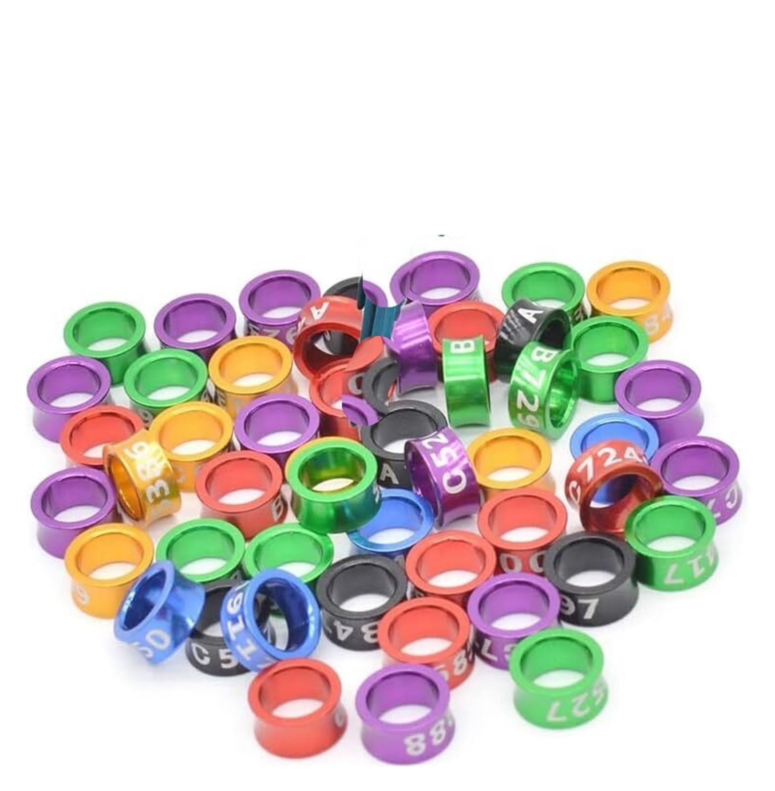 pájaro con las piernas cerradas, Pie de pájaro aluminio abierto, multicolor, 4-8 mm, paquete 50-200 piezas(Mixed Colors8.0mm,200pc)