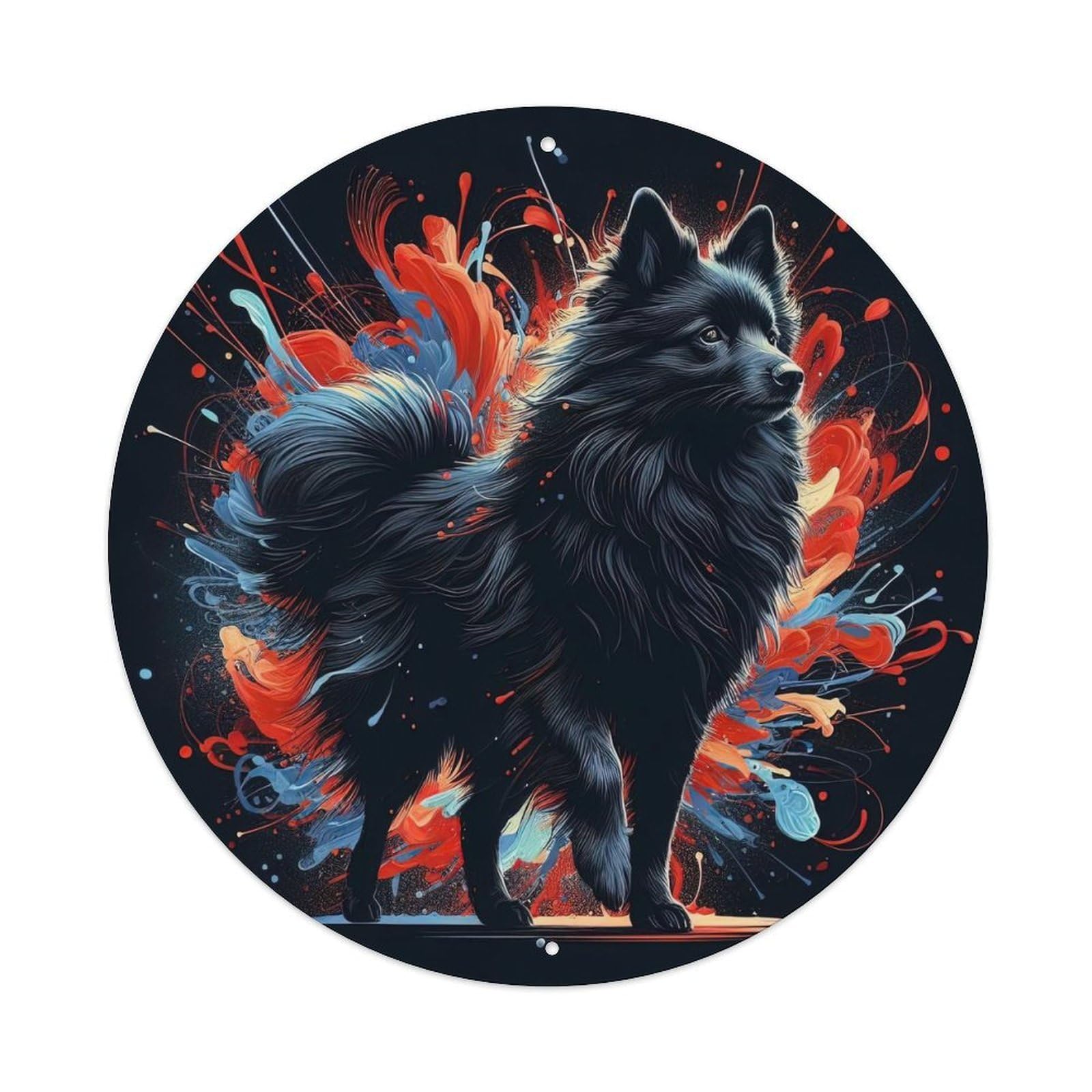 Animal Vivid Guard Dog Shadow Metal Tin Sign
