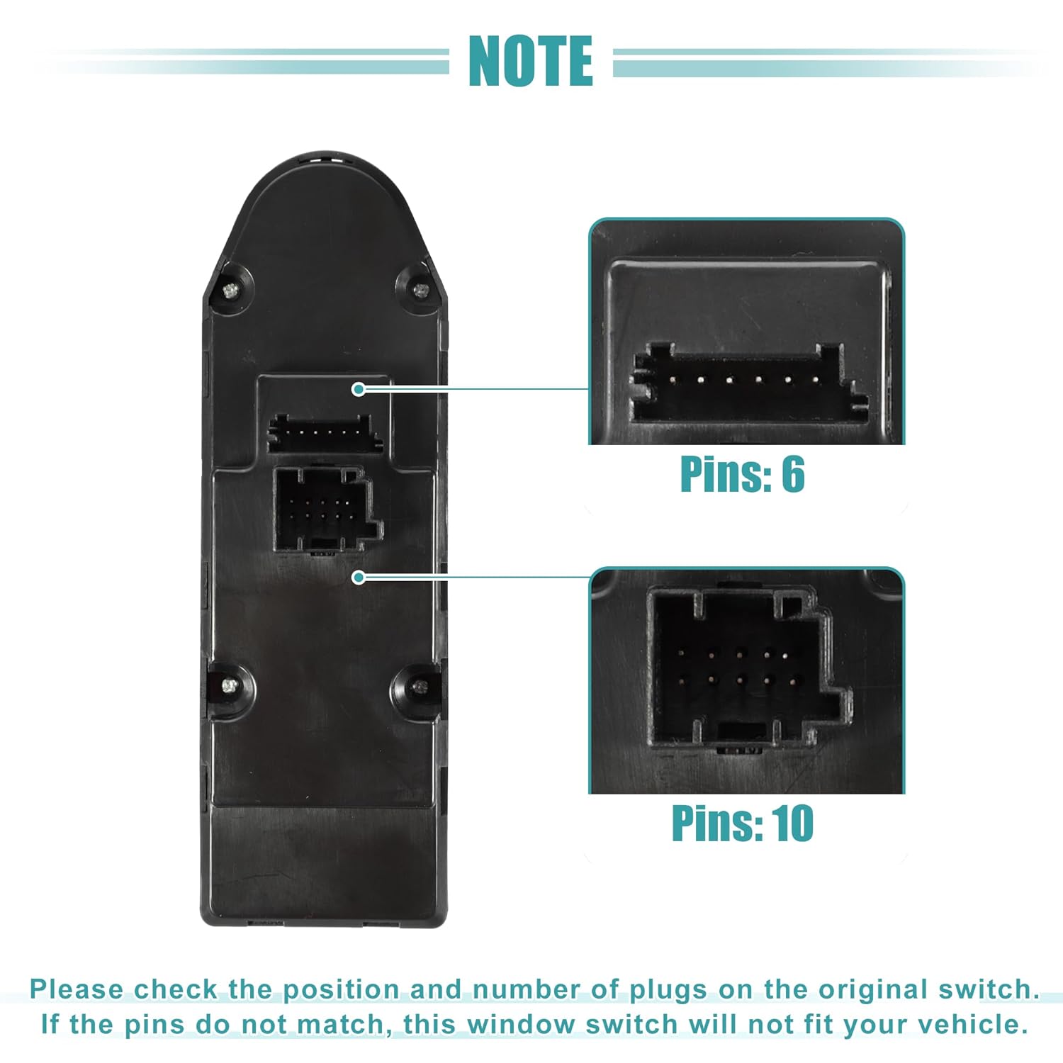 ACROPIX Power Window Switch Window Control Switch Fit for BMW X3 2004 2005 No.61313414352 - Pack of 1
