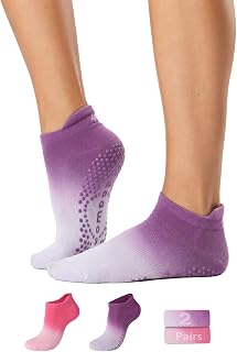 Women's Ombré Pilates Grip Socks, Non-Slip Yoga & Barre Socks | Ombré design • Non-slip grips • Soft cotton • Plush cushioning • Seamless toe • Pilates, yoga, barre & studio • Gift-ready