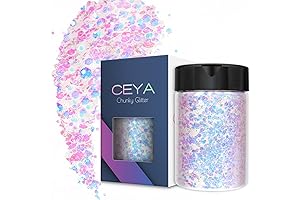 High Gloss Iridescent Chunky Glitter Powder Mixed Opal Flakes Nail Sequins for Christmas Tumblers