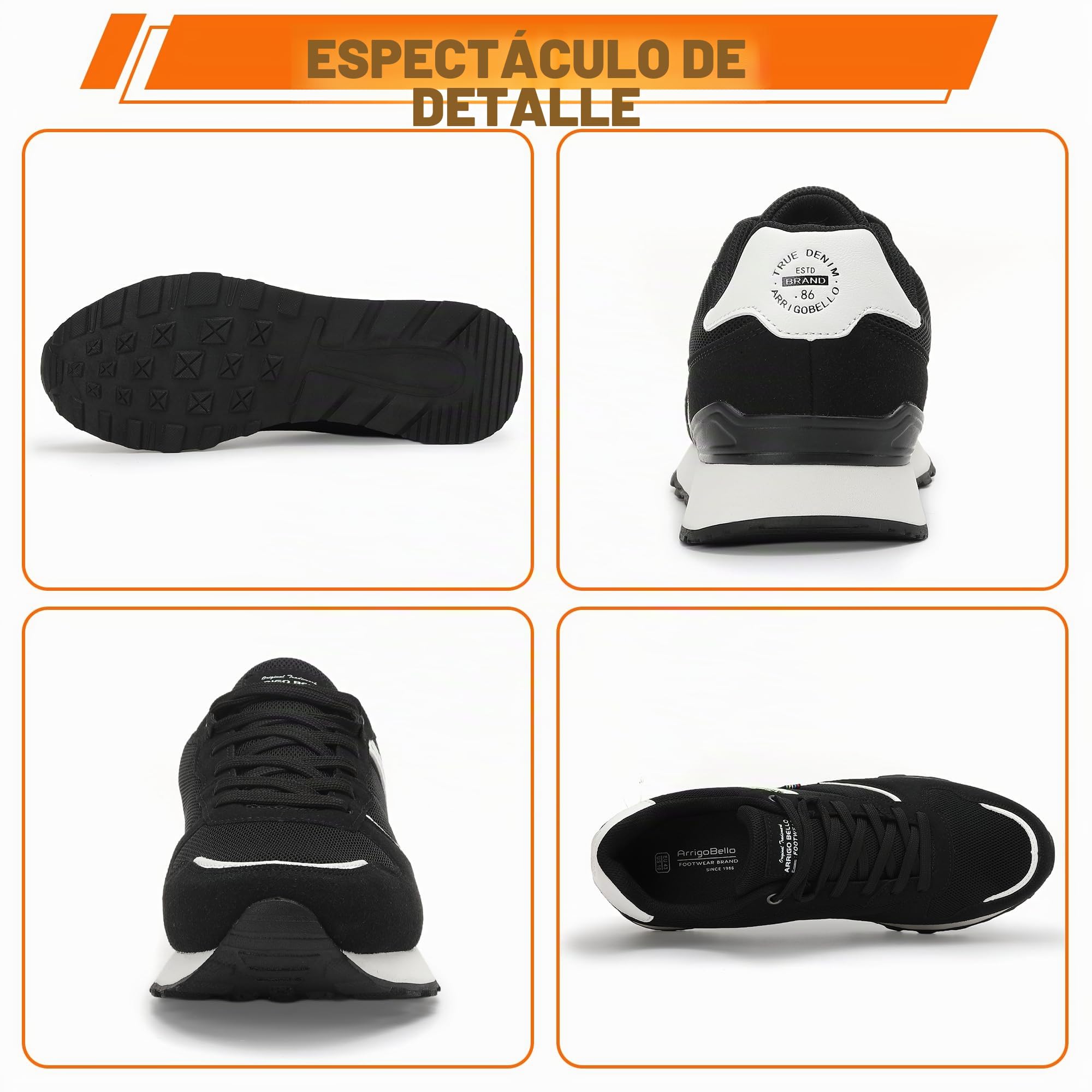 ARRIGO BELLO Sneakers Zapatillas Hombre Zapatos Vestir Casual Deportivas Transpirables Gimnasio Correr Talla 41-46