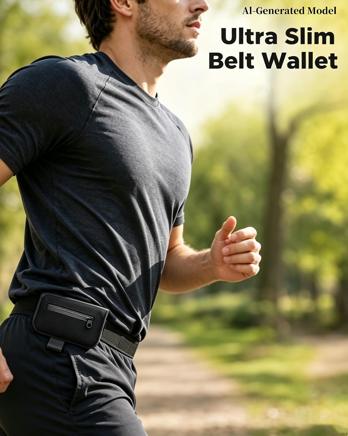 Slim Belt Wallet With,Zero Bulk for Your Everyday Carry With RFID Anti