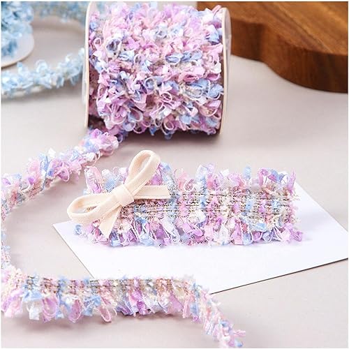 Miniatura 2 de Cinta de flores moradas, ribete floral para manualidades, envoltura de regalos, decoración del hogar, lazos de invitación de boda, coronas,