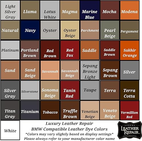 Miniatura 4 de Kit de reparación de cuero de lujo compatible con interiores de cuero BMW  Repara agujeros, lágrimas, grietas y arrugas  Incluye tinte de cuero
