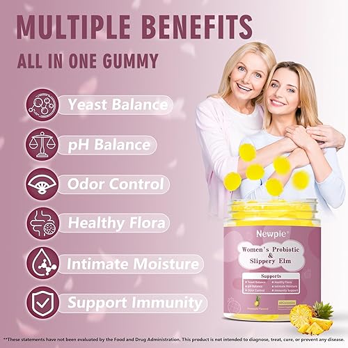 Miniatura 5 de Her Juicy - Gomitas probióticas para mujer, sabor a piña, contiene olmo resbaladizo y mezcla de probióticos para ayudar a las partes privadas de las