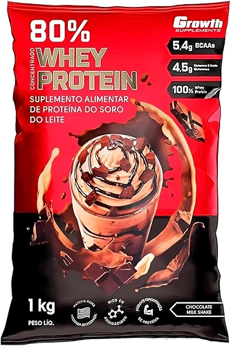 Whey Protein (80% Proteína Concentrado) - (1KG, Chocolate Milk Shake)