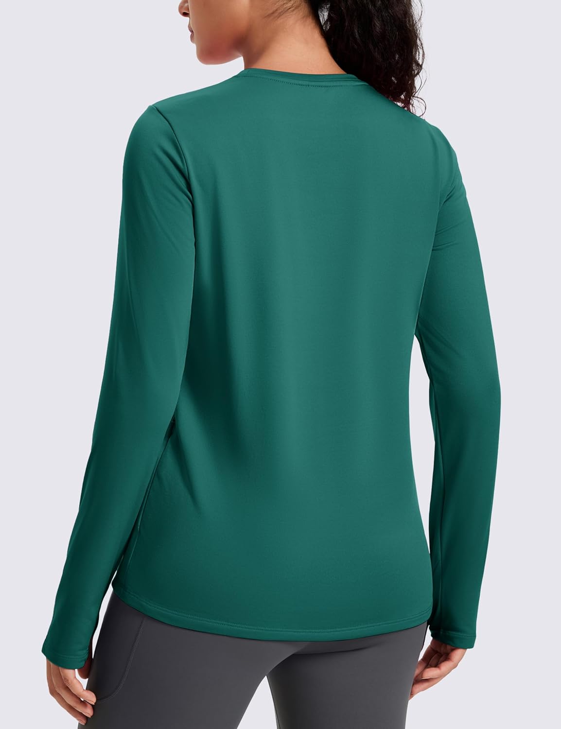 MAGCOMSEN WomensThermal Long Sleeve Shirt Fleece Lined Warm Base Layer Running Workout Athletic Top Winter with Pocket