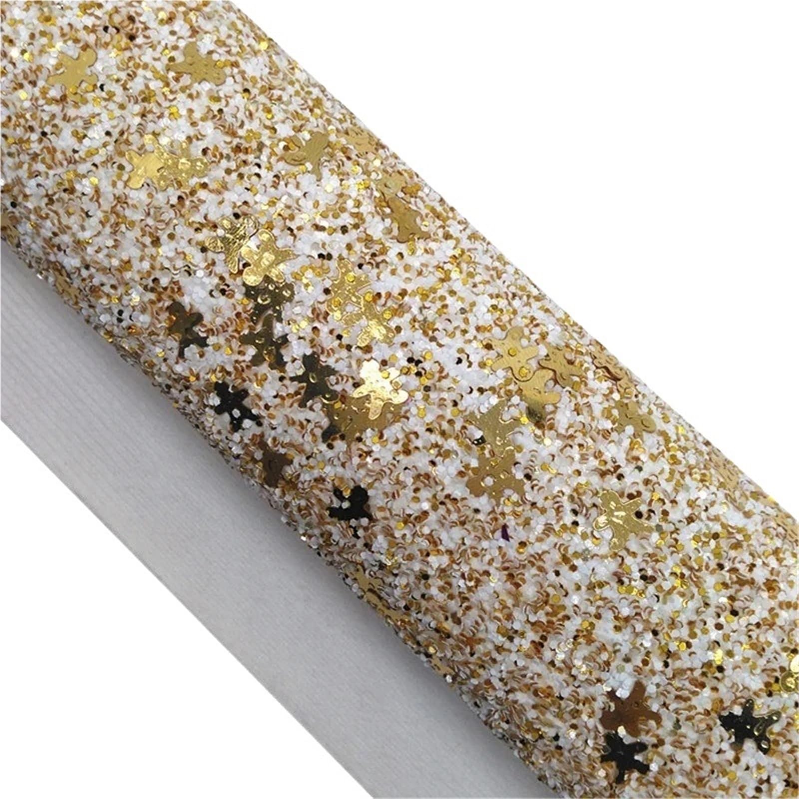 Sparkle PU Leather Fabric Chunky Glitter Faux Vinyl Fabric with Felt Backing Leather Sheets for Earrings Bows DIY Craft 21X29CM