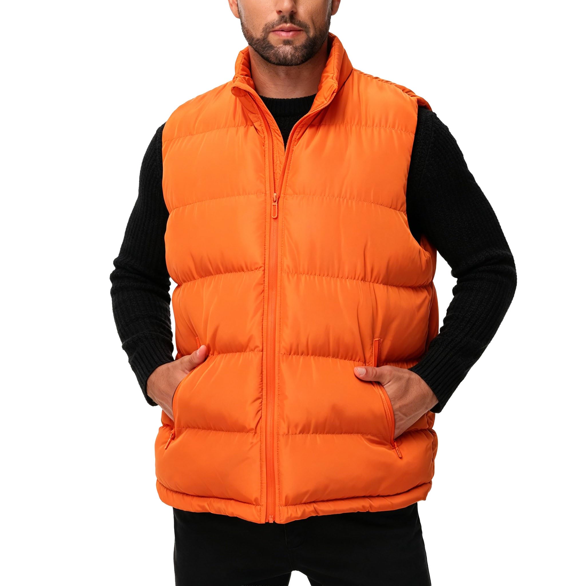 LUYIJIESHENG Men's Puffer Vest Lightweight Full Zip Jacket