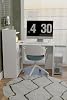 L Desk Left Direction White with Cabinet with Bookcase