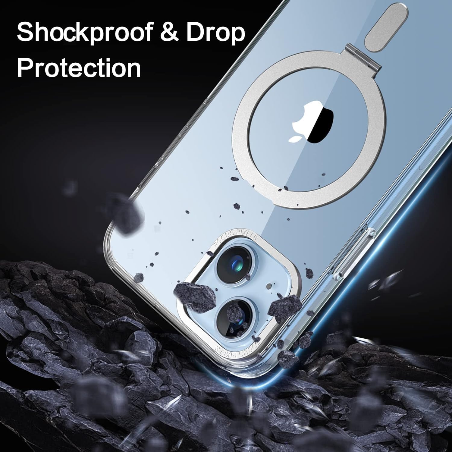 DUEDUE for iPhone 14 Magnetic Case, Case iPhone 13 with Invisible Stand [Compatible with Magsafe], Full Body Protective Cover Slim Shockproof Kickstand Phone Cases for Apple iPhone 13/14 6.1", Clear - Image 7