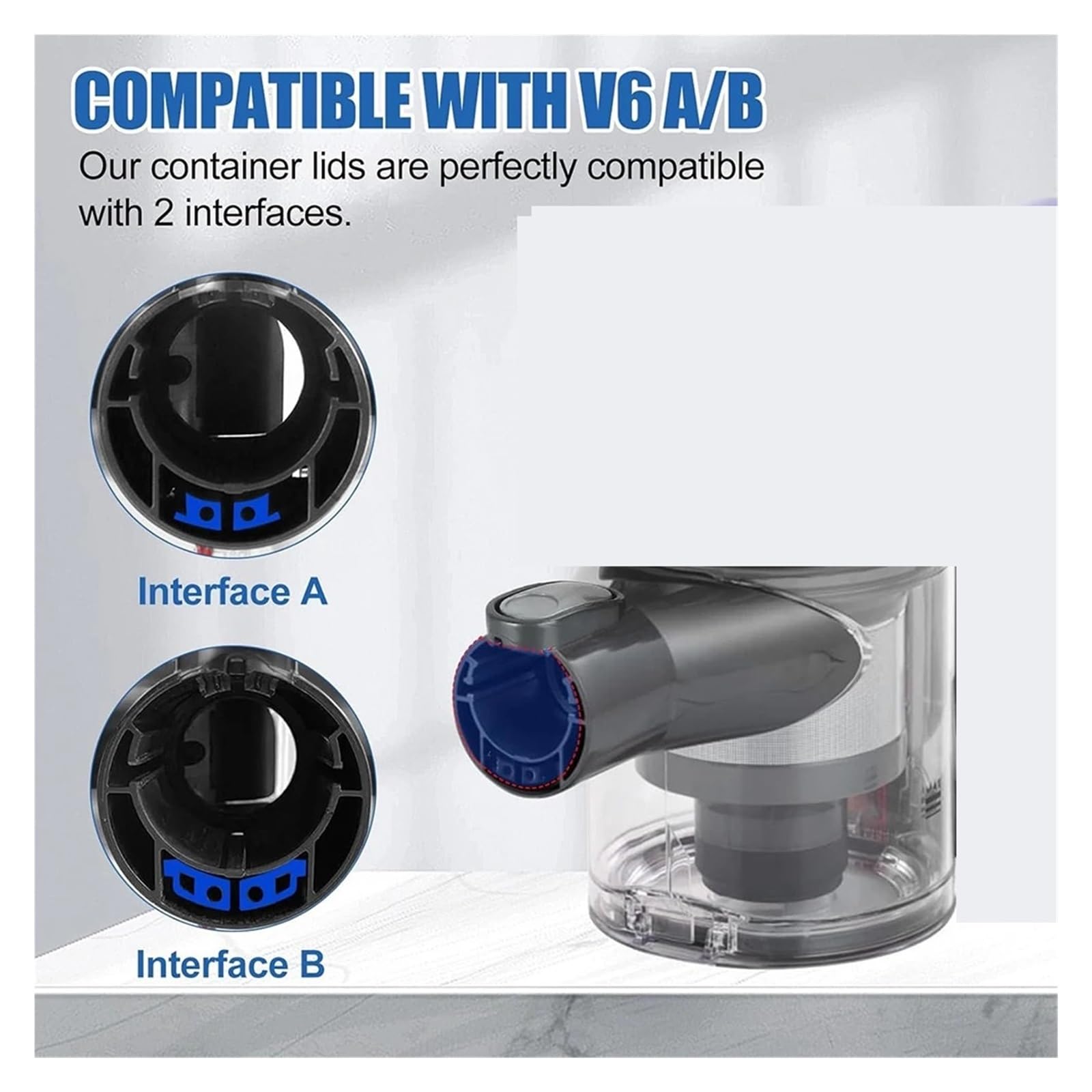 Pattumiera for Aspirapolvere, Compatibile Con Dyson V6 DC58 DC59 DC62 DC74, Accessorio Di Ricambio for Pattumiera