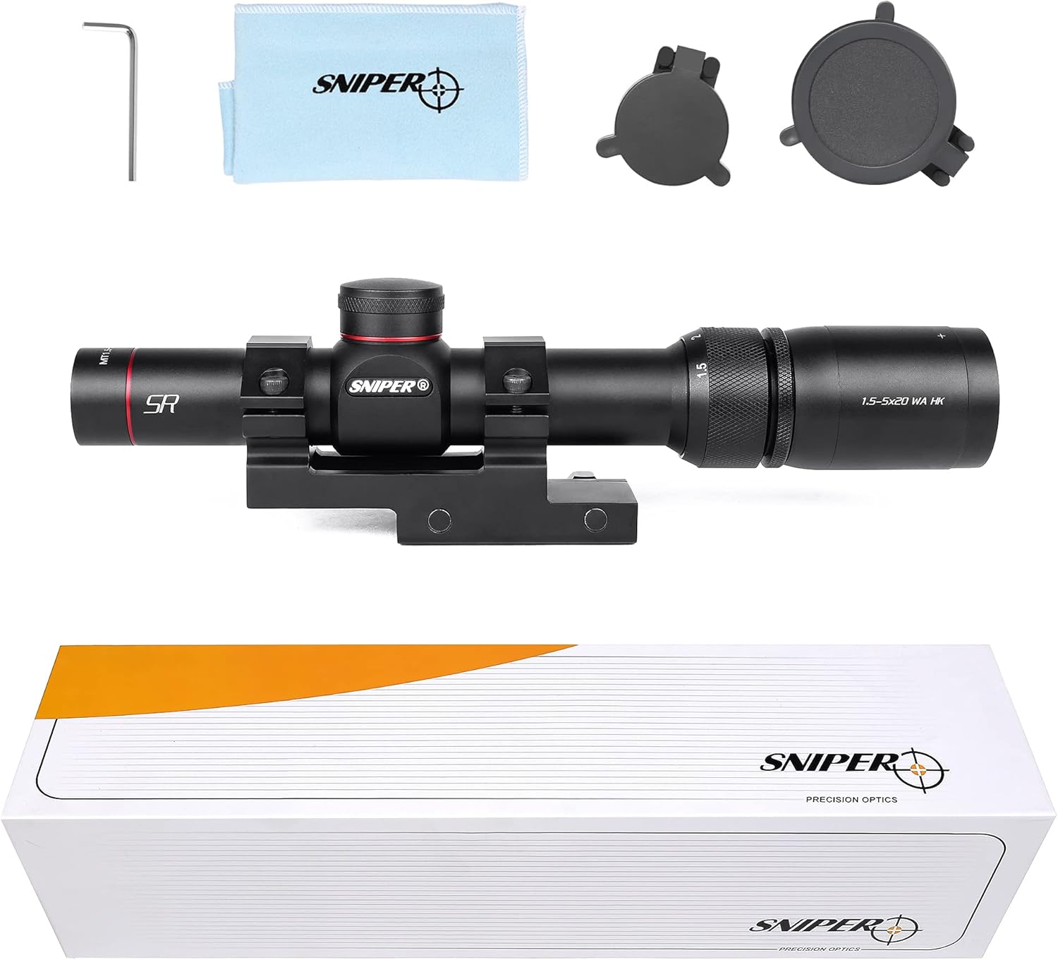 MT 1.5 5x20 WA Compact Riflescope for Hunting, Crossbow Scope, 1