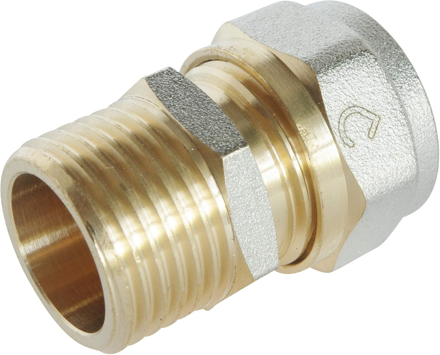 SOMATHERM FOR YOU - / 3716-16-15 Compression Straight Fitting for Multilayer Tube Diameter 16 - Male 15/21 Inch