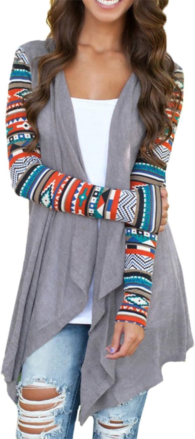 Sartoria Womens Boyfriend Pocket Cardigan Shrug Sweater