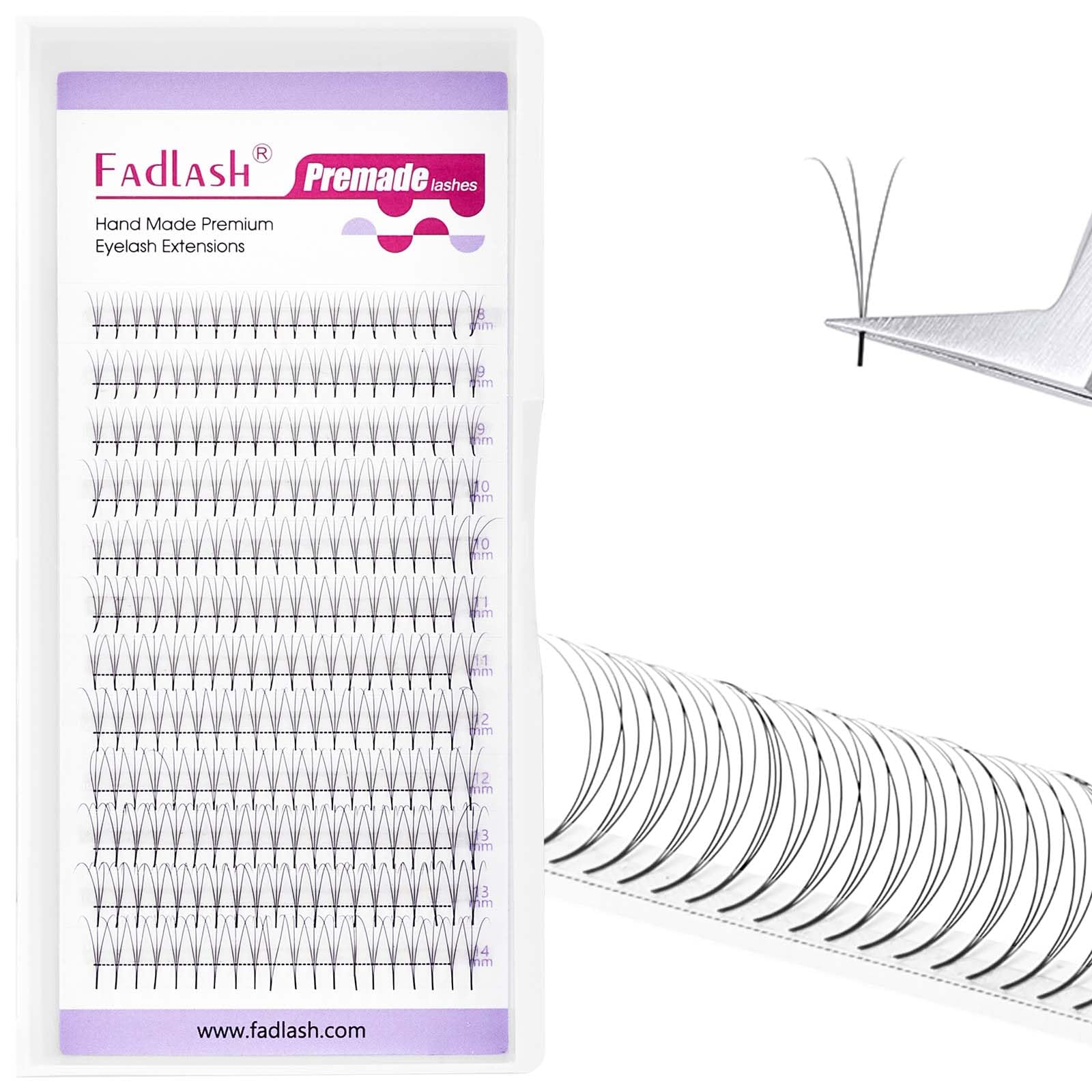 Volumen Ruso 10D 0.07mm C Curl 15mm Prefabricados Extensiones de Pestañas Volume Lashes Extension Ruso Pestañas — view 34