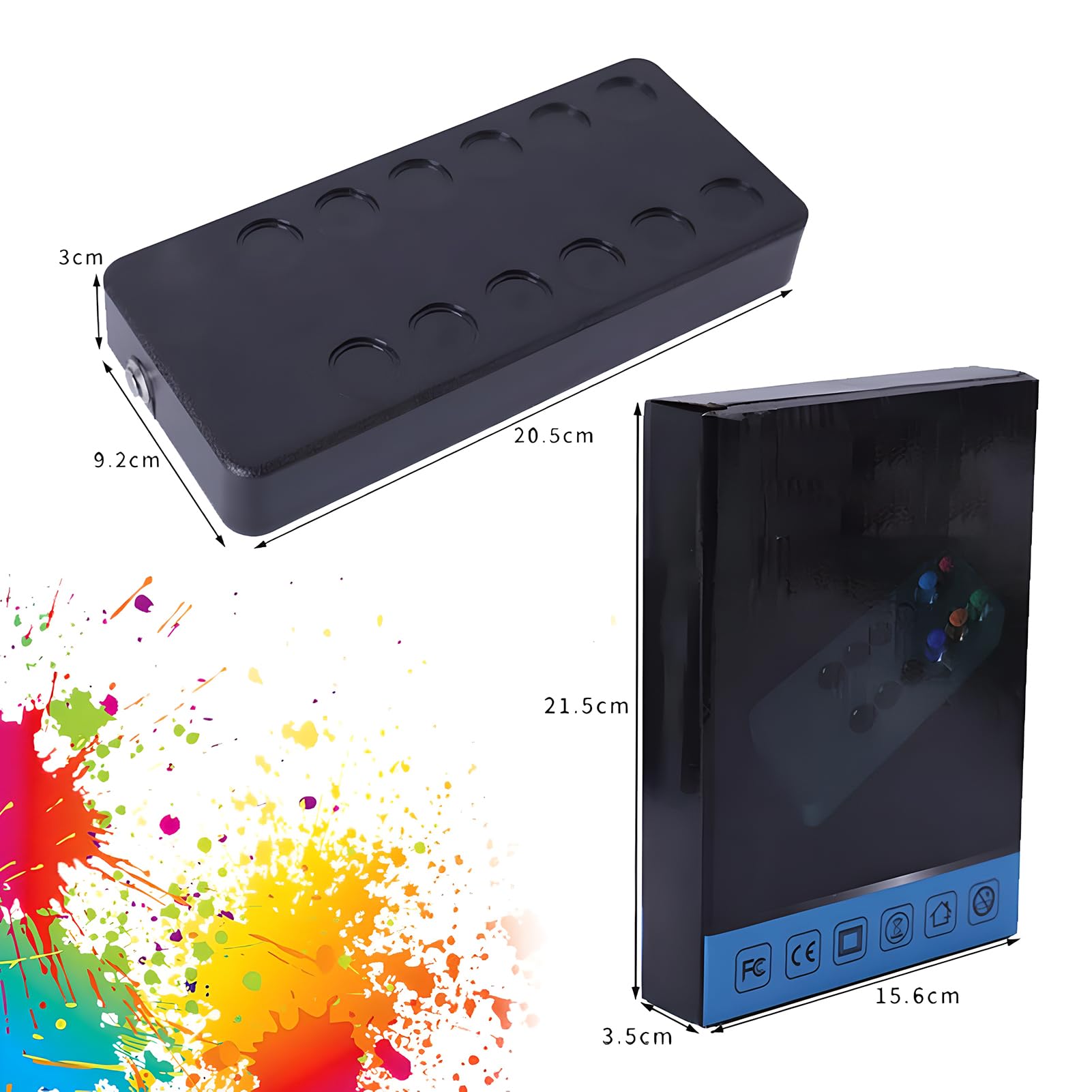 Mezcladora de vórtice con agitador magnético, Kit de Mezclador de Pintura de Laboratorio inalámbrico con 40 Tazas y 200 imanes, Mezcla 3D silenciosa para Tinta de Tatuaje, Esmalte de uñas