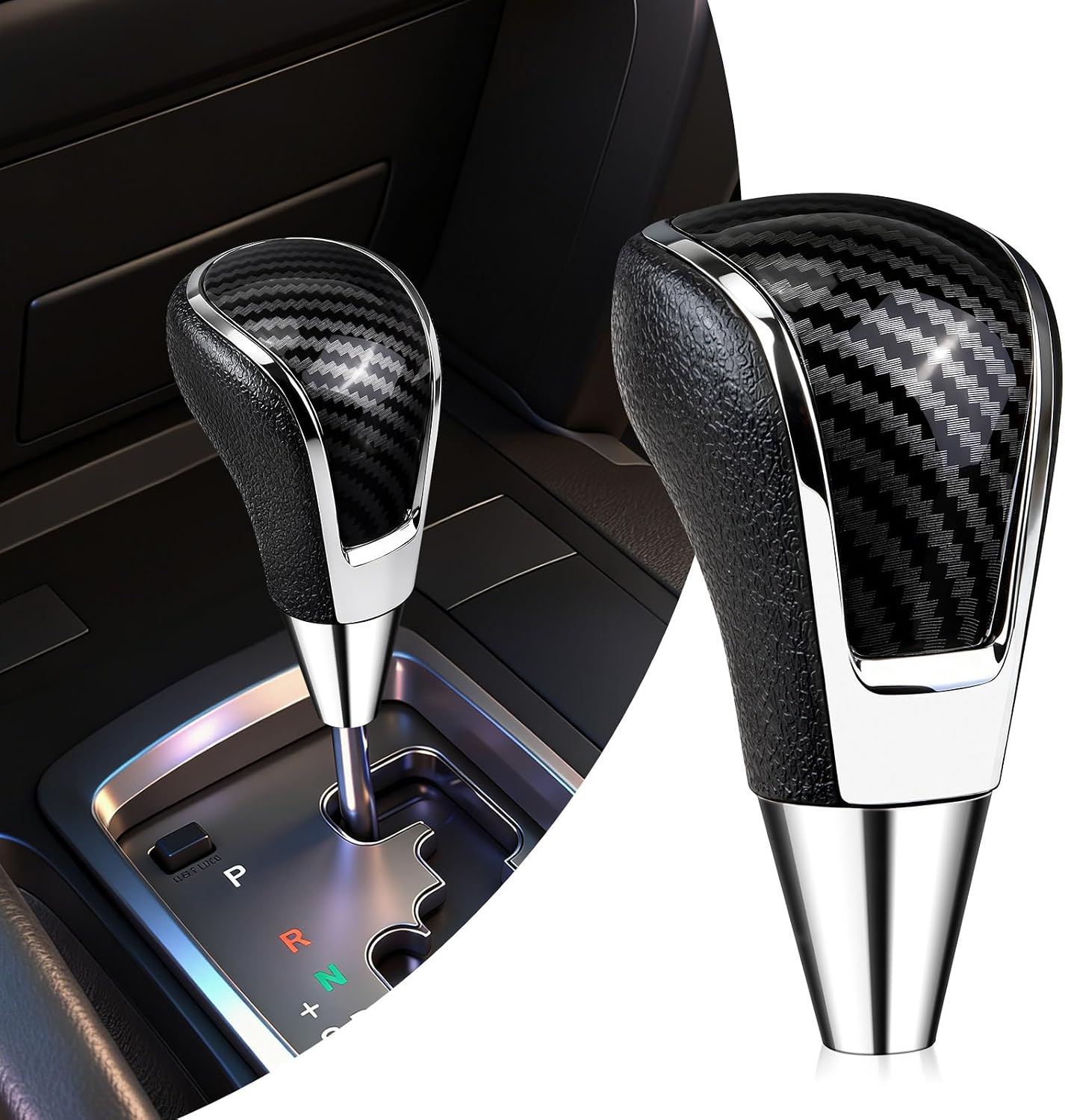 Car Automatic Gear Stick Shift Knob Compatible with Toyota RAV4 Avalon Yaris Sienna Venza Camry Corolla Compatible with Lexus ES-350 GS-450 RX-350 IS-350 LS-460 LX570 （Carbon Fiber Color）