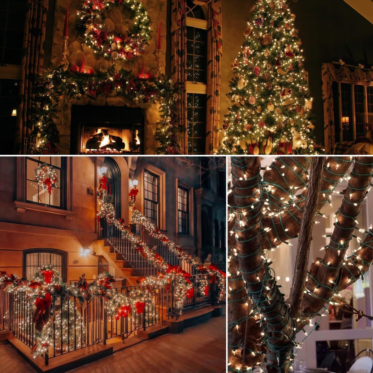 2 Pack Clear Christmas String Lights, 100 Count Each, Incandescent Mini Christmas Lights, Connectable Xmas Tree Light for Indoor Outdoor Garland Birthday Holiday Wedding Festival Party - Image 3